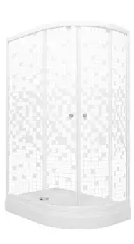 Душевой угол-ограждение «Triton» Коралл 120/80 мозаика низкий поддон левый