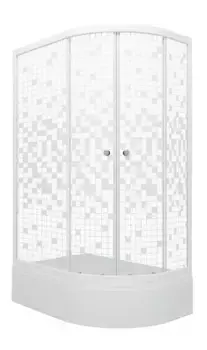 Душевой угол-ограждение «Triton» Коралл 120/80 мозаика средний поддон левый
