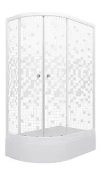 Душевой угол-ограждение «Triton» Коралл 120/80 мозаика средний поддон правый