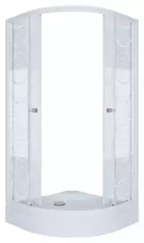 Душевой угол-ограждение «Triton» Стандарт 90/90 аква-узоры низкий поддон