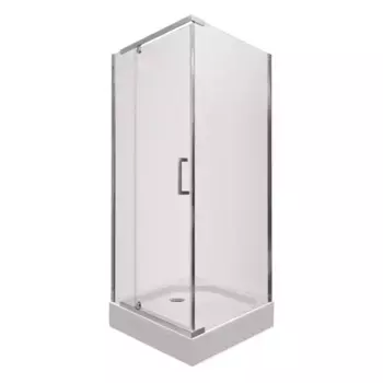 Душевой угол-ограждение «Triton» Терра-Хром 90/90 прозрачный низкий поддон