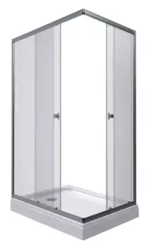 Душевой угол-ограждение «Triton» Вента 100/80 прозрачный/хром средний поддон универсальный