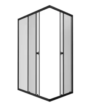 Душевой угол-ограждение «Triton» Вента-Блэк 120/80 прозрачный/чёрный без поддона