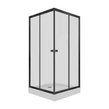 Душевой угол-ограждение «Triton» Вента-Блэк 90/90 прозрачный/чёрный низкий поддон универсальный