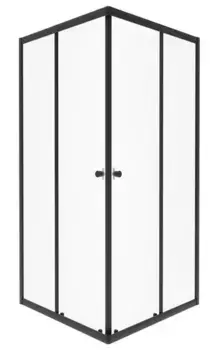 Душевой угол-ограждение «Triton» Вента-БВ 90/90 вельвет-матовый/чёрный без поддона
