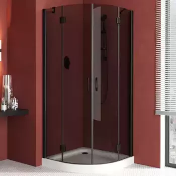 Душевой угол-ограждение «Vegas Glass» AFS Lux 120/120 графит/матовый чёрный без поддона