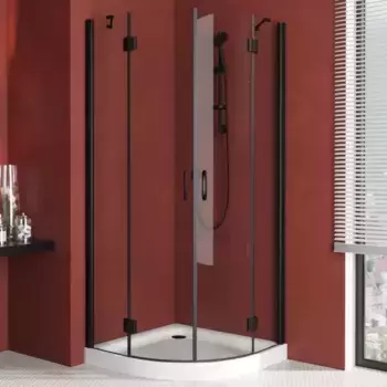 Душевой угол-ограждение «Vegas Glass» AFS Lux 120/120 сrystalvision/матовый чёрный без поддона