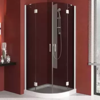 Душевой угол-ограждение «Vegas Glass» AFS Lux 110/110 графит/белый без поддона