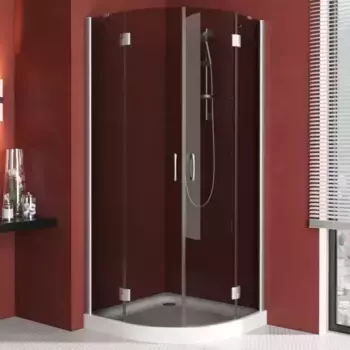Душевой угол-ограждение «Vegas Glass» AFS Lux 120/120 графит/матовый хром без поддона