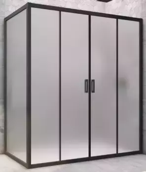 Душевой угол-ограждение «Vegas Glass» Z2P+ZPV Novo h2000 210/70 сатин/чёрный матовый без поддона универсальный