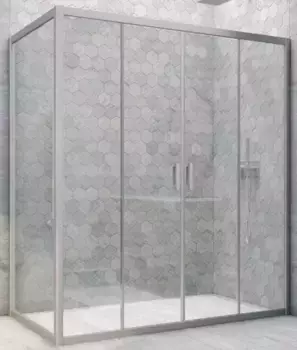 Душевой угол-ограждение «Vegas Glass» Z2P+ZPV Novo h2000 170/70 прозрачный/хром матовый без поддона универсальный