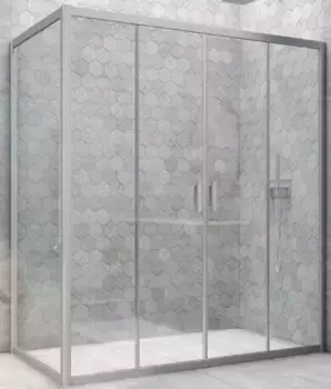 Душевой угол-ограждение «Vegas Glass» Z2P+ZPV Novo h2000 150/70 Crystal vision/хром матовый без поддона универсальный