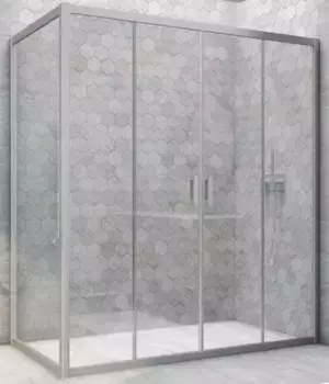 Душевой угол-ограждение «Vegas Glass» Z2P+ZPV Novo h2000 170/85 Crystal vision/хром матовый без поддона универсальный