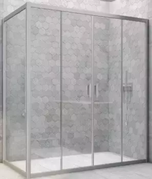 Душевой угол-ограждение «Vegas Glass» Z2P+ZPV Novo h2000 150/90 Crystal vision/хром матовый без поддона универсальный