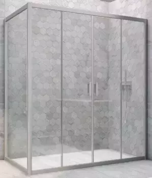 Душевой угол-ограждение «Vegas Glass» Z2P+ZPV Novo h2000 190/75 Crystal vision/хром матовый без поддона универсальный