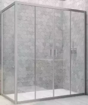 Душевой угол-ограждение «Vegas Glass» Z2P+ZPV Novo h2000 150/95 прозрачный/хром матовый без поддона универсальный