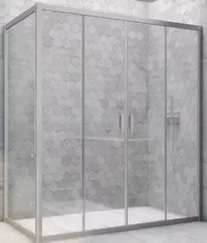 Душевой угол-ограждение «Vegas Glass» Z2P+ZPV Novo h2000 170/95 прозрачный/хром матовый без поддона универсальный