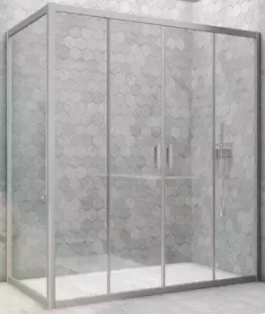 Душевой угол-ограждение «Vegas Glass» Z2P+ZPV Novo h2000 185/95 Crystal vision/хром матовый без поддона универсальный