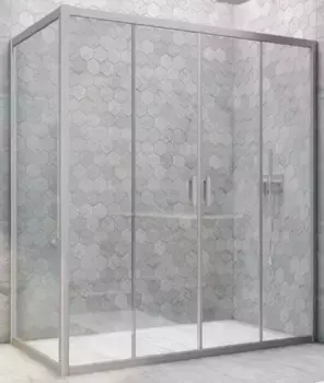 Душевой угол-ограждение «Vegas Glass» Z2P+ZPV Novo h2000 190/90 Crystal vision/хром матовый без поддона универсальный