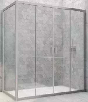 Душевой угол-ограждение «Vegas Glass» Z2P+ZPV Novo h2000 190/95 Crystal vision/хром матовый без поддона универсальный