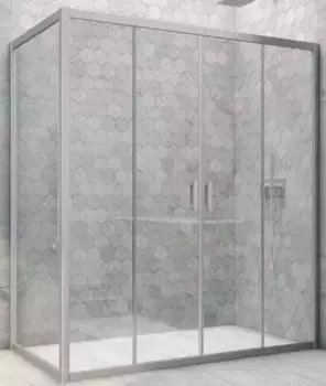 Душевой угол-ограждение «Vegas Glass» Z2P+ZPV Novo h2000 150/70 прозрачный/хром матовый без поддона универсальный