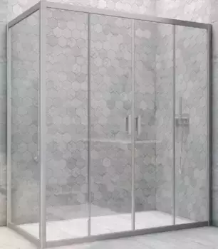 Душевой угол-ограждение «Vegas Glass» Z2P+ZPV Novo h2000 170/85 прозрачный/хром матовый без поддона универсальный