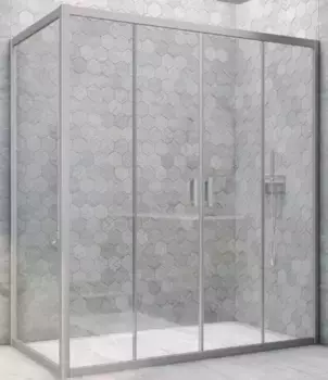 Душевой угол-ограждение «Vegas Glass» Z2P+ZPV Novo h2000 180/70 Crystal vision/хром матовый без поддона универсальный