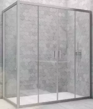 Душевой угол-ограждение «Vegas Glass» Z2P+ZPV Novo h2000 205/85 Crystal vision/хром матовый без поддона универсальный