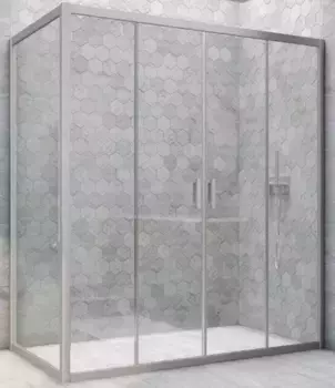 Душевой угол-ограждение «Vegas Glass» Z2P+ZPV Novo h2000 210/90 Crystal vision/хром матовый без поддона универсальный