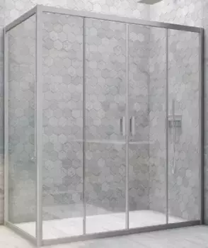 Душевой угол-ограждение «Vegas Glass» Z2P+ZPV Novo h2000 160/70 прозрачный/хром матовый без поддона универсальный