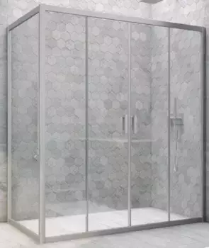 Душевой угол-ограждение «Vegas Glass» Z2P+ZPV Novo h2000 150/85 Crystal vision/хром матовый без поддона универсальный
