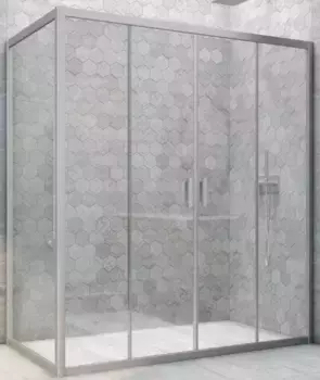 Душевой угол-ограждение «Vegas Glass» Z2P+ZPV Novo h2000 160/95 Crystal vision/хром матовый без поддона универсальный