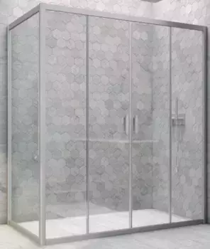 Душевой угол-ограждение «Vegas Glass» Z2P+ZPV Novo h2000 170/70 Crystal vision/хром матовый без поддона универсальный