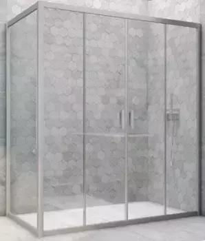Душевой угол-ограждение «Vegas Glass» Z2P+ZPV Novo h2000 175/70 Crystal vision/хром матовый без поддона универсальный