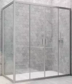 Душевой угол-ограждение «Vegas Glass» Z2P+ZPV Novo h2000 170/90 Crystal vision/хром матовый без поддона универсальный