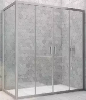 Душевой угол-ограждение «Vegas Glass» Z2P+ZPV Novo h2000 185/70 Crystal vision/хром матовый без поддона универсальный