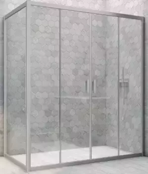 Душевой угол-ограждение «Vegas Glass» Z2P+ZPV Novo h2000 190/70 Crystal vision/хром матовый без поддона универсальный