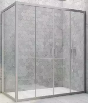 Душевой угол-ограждение «Vegas Glass» Z2P+ZPV Novo h2000 160/85 прозрачный/хром матовый без поддона универсальный