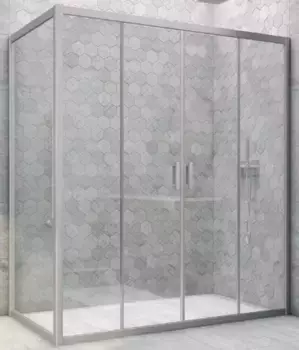 Душевой угол-ограждение «Vegas Glass» Z2P+ZPV Novo h2000 190/70 прозрачный/хром матовый без поддона универсальный