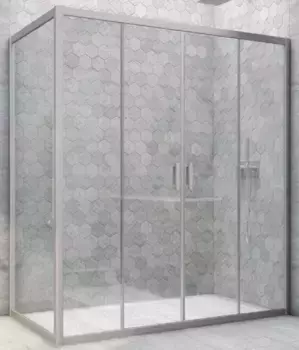 Душевой угол-ограждение «Vegas Glass» Z2P+ZPV Novo h2000 200/70 прозрачный/хром матовый без поддона универсальный