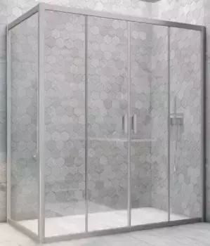 Душевой угол-ограждение «Vegas Glass» Z2P+ZPV Novo h2000 210/90 прозрачный/хром матовый без поддона универсальный