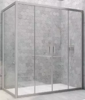 Душевой угол-ограждение «Vegas Glass» Z2P+ZPV Novo h2000 220/95 прозрачный/хром матовый без поддона универсальный