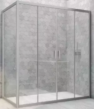 Душевой угол-ограждение «Vegas Glass» Z2P+ZPV Novo h2000 200/95 прозрачный/хром матовый без поддона универсальный