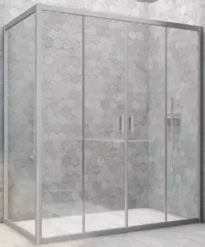 Душевой угол-ограждение «Vegas Glass» Z2P+ZPV Novo h2000 190/90 прозрачный/хром матовый без поддона универсальный