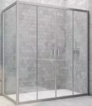 Душевой угол-ограждение «Vegas Glass» Z2P+ZPV Novo h2000 210/95 прозрачный/хром матовый без поддона универсальный