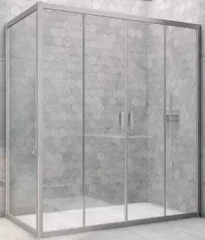 Душевой угол-ограждение «Vegas Glass» Z2P+ZPV Novo h2000 200/80 прозрачный/хром матовый без поддона универсальный