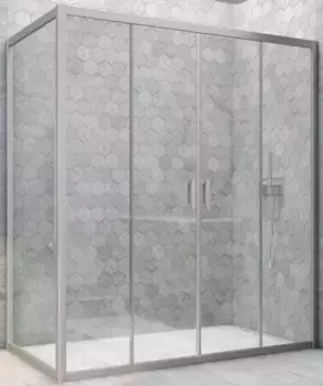 Душевой угол-ограждение «Vegas Glass» Z2P+ZPV Novo h2000 200/100 прозрачный/хром матовый без поддона универсальный