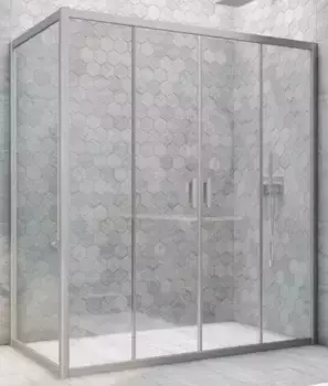 Душевой угол-ограждение «Vegas Glass» Z2P+ZPV Novo h2000 210/85 прозрачный/хром матовый без поддона универсальный