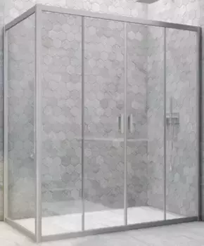 Душевой угол-ограждение «Vegas Glass» Z2P+ZPV Novo h2000 215/85 прозрачный/хром матовый без поддона универсальный