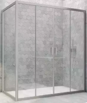 Душевой угол-ограждение «Vegas Glass» Z2P+ZPV Novo h2000 215/95 прозрачный/хром матовый без поддона универсальный